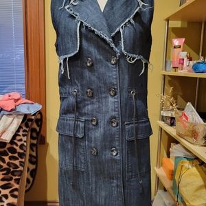 New Denim dress small